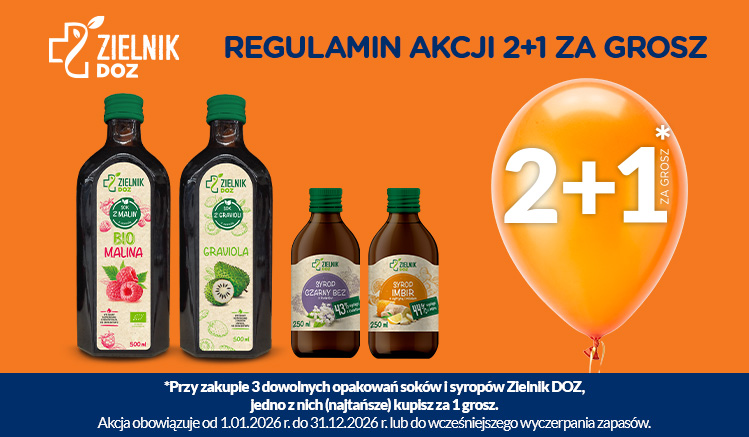 Regulamin akcji Syropy i&nbsp;Soki 2+1 za&nbsp;grosz