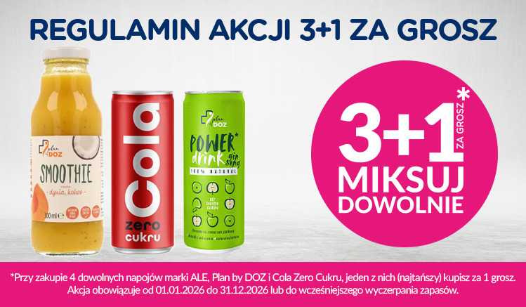 Regulamin akcji Napoje + Smoothie 3+1 za&nbsp;grosz
