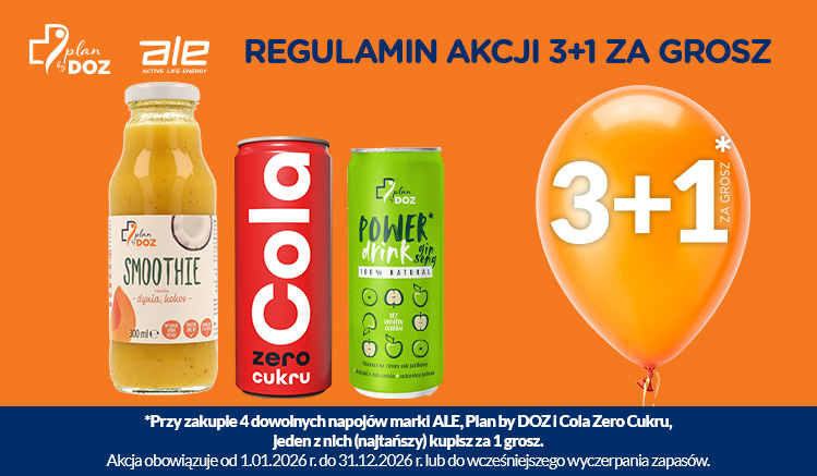 Regulamin akcji Napoje + Smoothie 3+1 za&nbsp;grosz