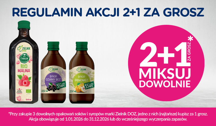 Regulamin akcji Syropy i&nbsp;Soki 3+1 za&nbsp;grosz